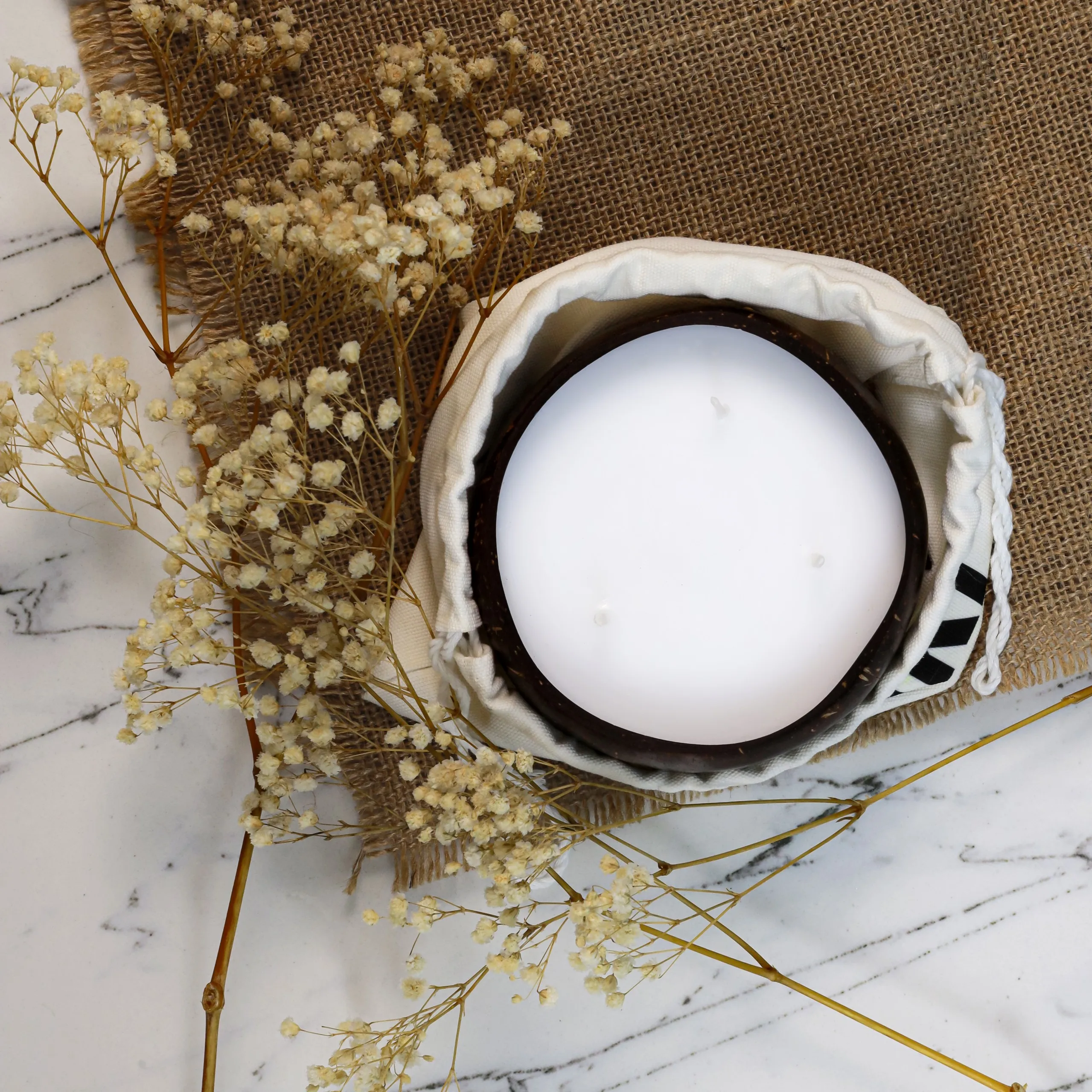 Оптовая продажа свечей из соевого воска ароматические свечи без запаха в миске кокосовой скорлупы