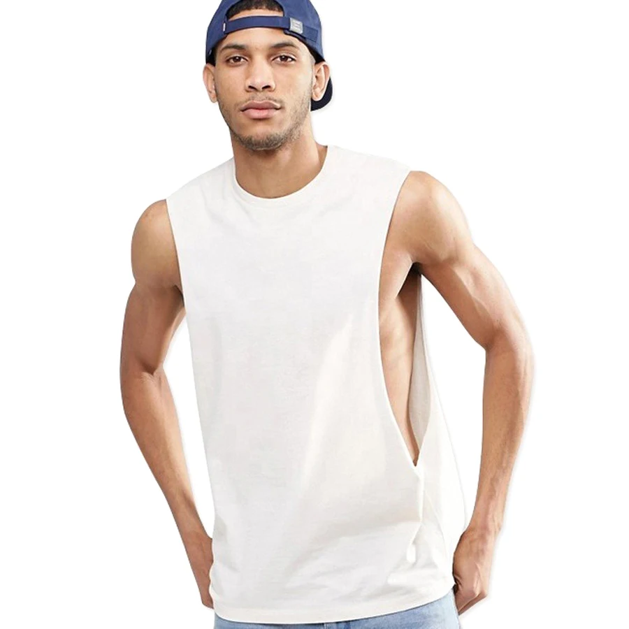 Custom Logo Solid Black White Sleeveless Sports Workout Fitness Tank Top For Gym Wear In Cheap Price