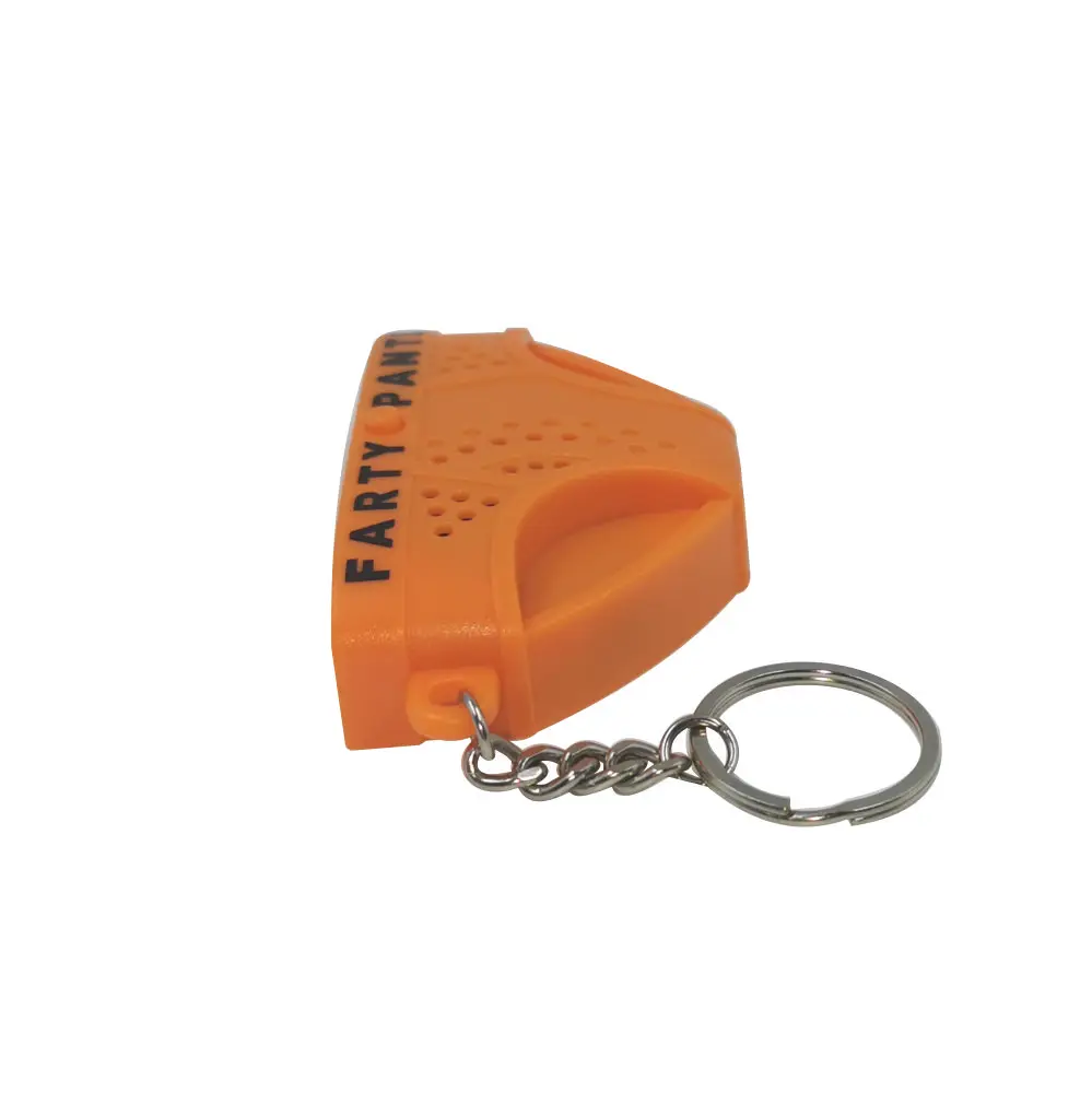 Funny plastic keychain pants OEM logo keychain holder with fart sound playing