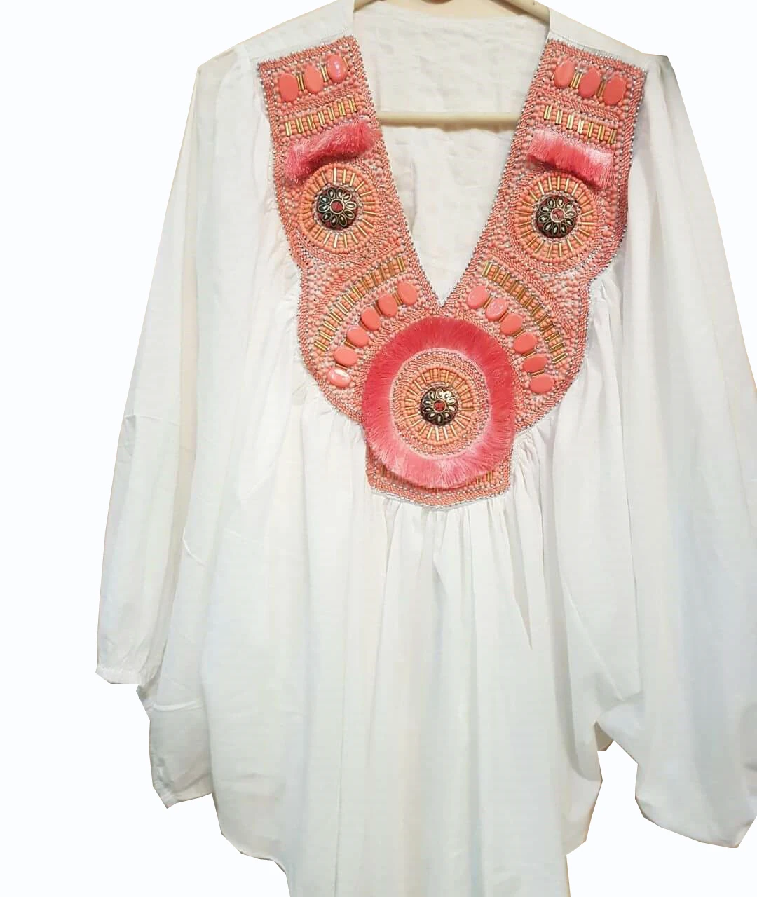 Bohemian Designer Ethnic New Kaftan Dress Women Casual Daily Smart Casual Mini Dress Button Decoration Sleeved Style Vacation