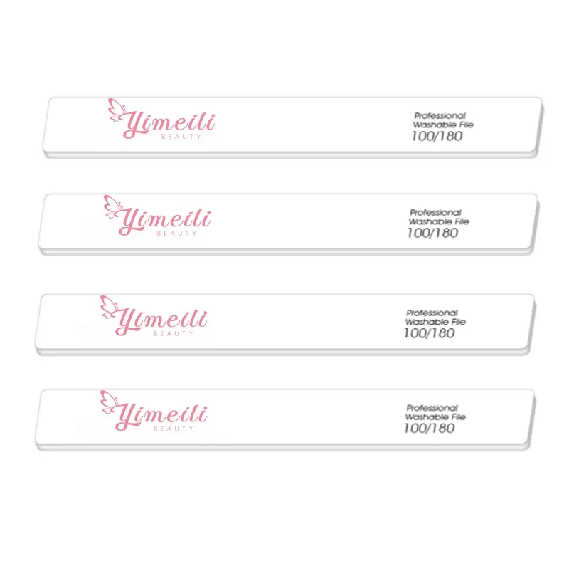 YML 80/80 Rectangle High Quality  Nail Polishing Nail Shape Cutting Washable Long Life Nail File