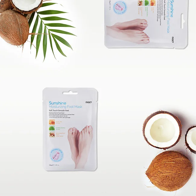 Quality Assurancr Dual layered shine Moisturizing Foot Mask with removable tiptoes