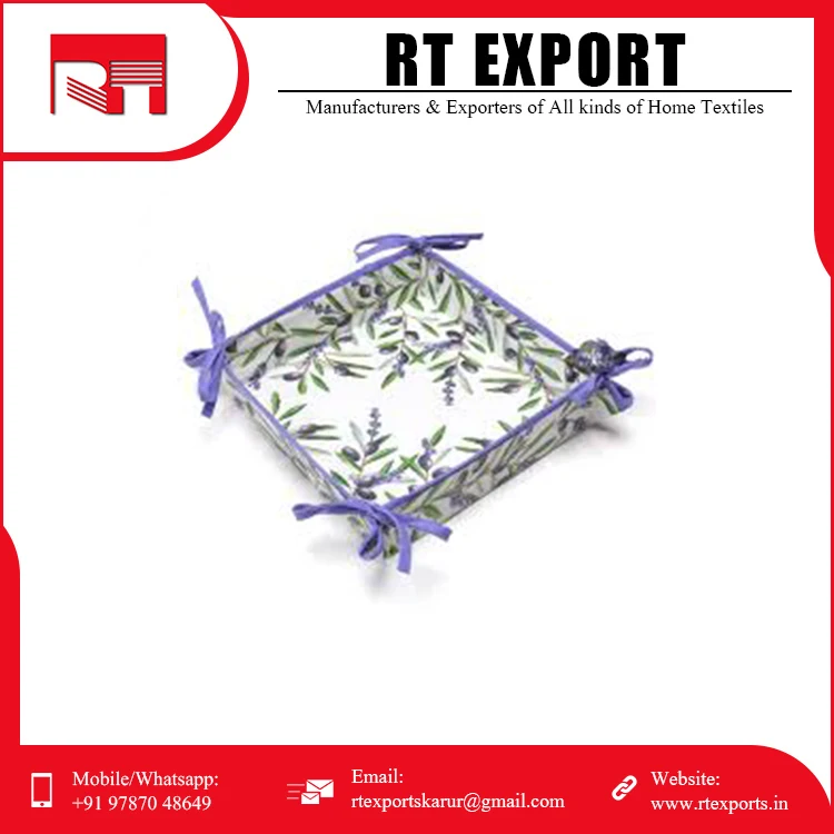100% Pure Cotton Best Quality Bread Basket Available In Manufacturer Price .