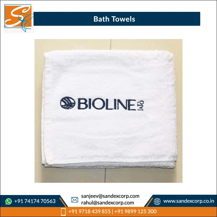 Leading Manufacturer of 100% Cotton Terry Custom Towels Woven Luxury Bath Towels in All Colors Exporter in India..
