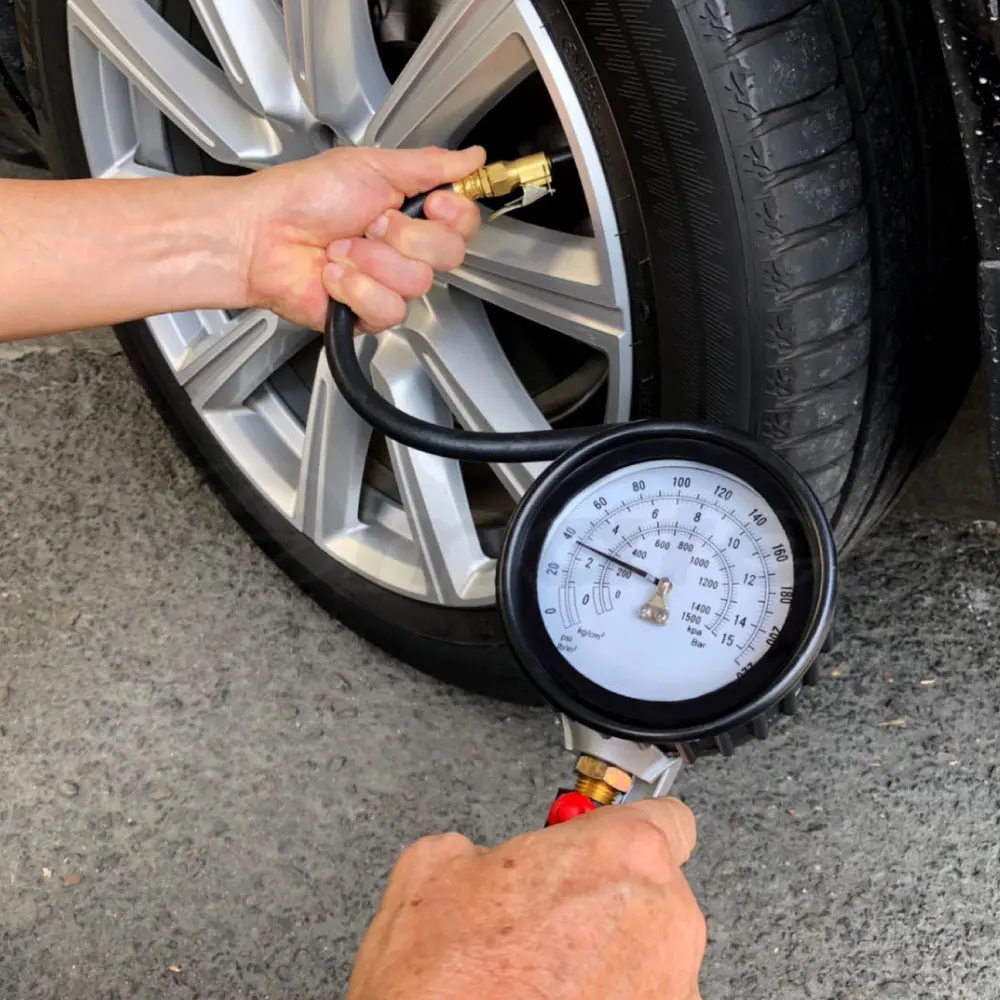 Dial Tire Inflator with Pressure Gauge Heavy Duty Made Taiwan High Accurate for Tyre Shop Repair Tool