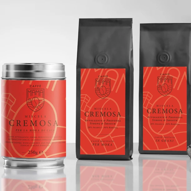 
High quality roasted beans ground coffee - Italy - Freshly Roasted on Demand - 1kg/0.5kg/0.25kg bags and 0.25Kgcan/tin 