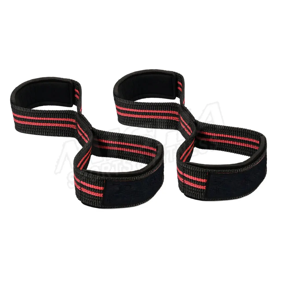 Durable Weight Lifting Wrist Straps Figure 8 Padded Gym Support Hand Bar Grips Figure 8 Weight Lifting Straps