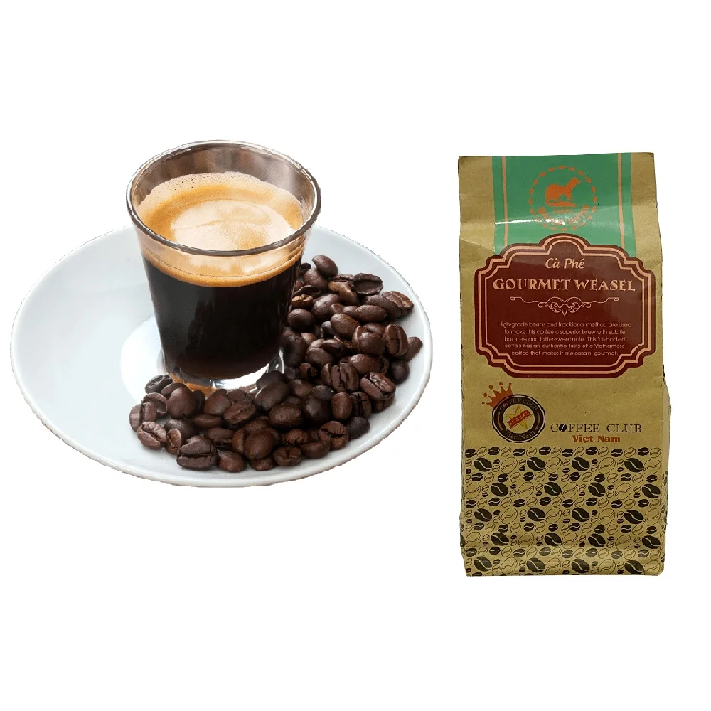 Hot Product Tasty Bitter Sweet 100% Arabica Bean Civet Free Roam 200g Ground Weasel Kopi Luwak Coffee Made in Vietnam