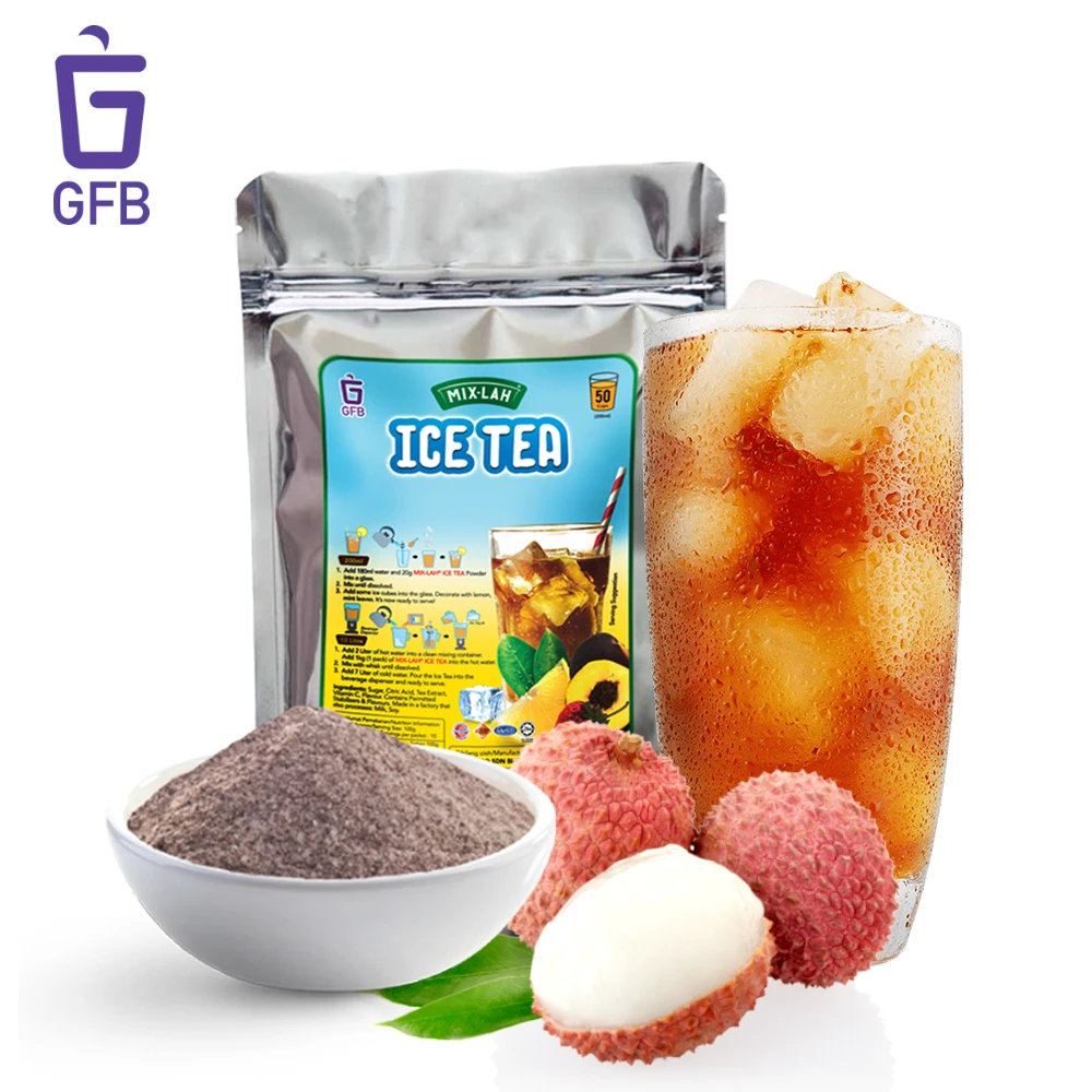 Instant Tea Flavor Lychee Tea Powder 1kg Halal
