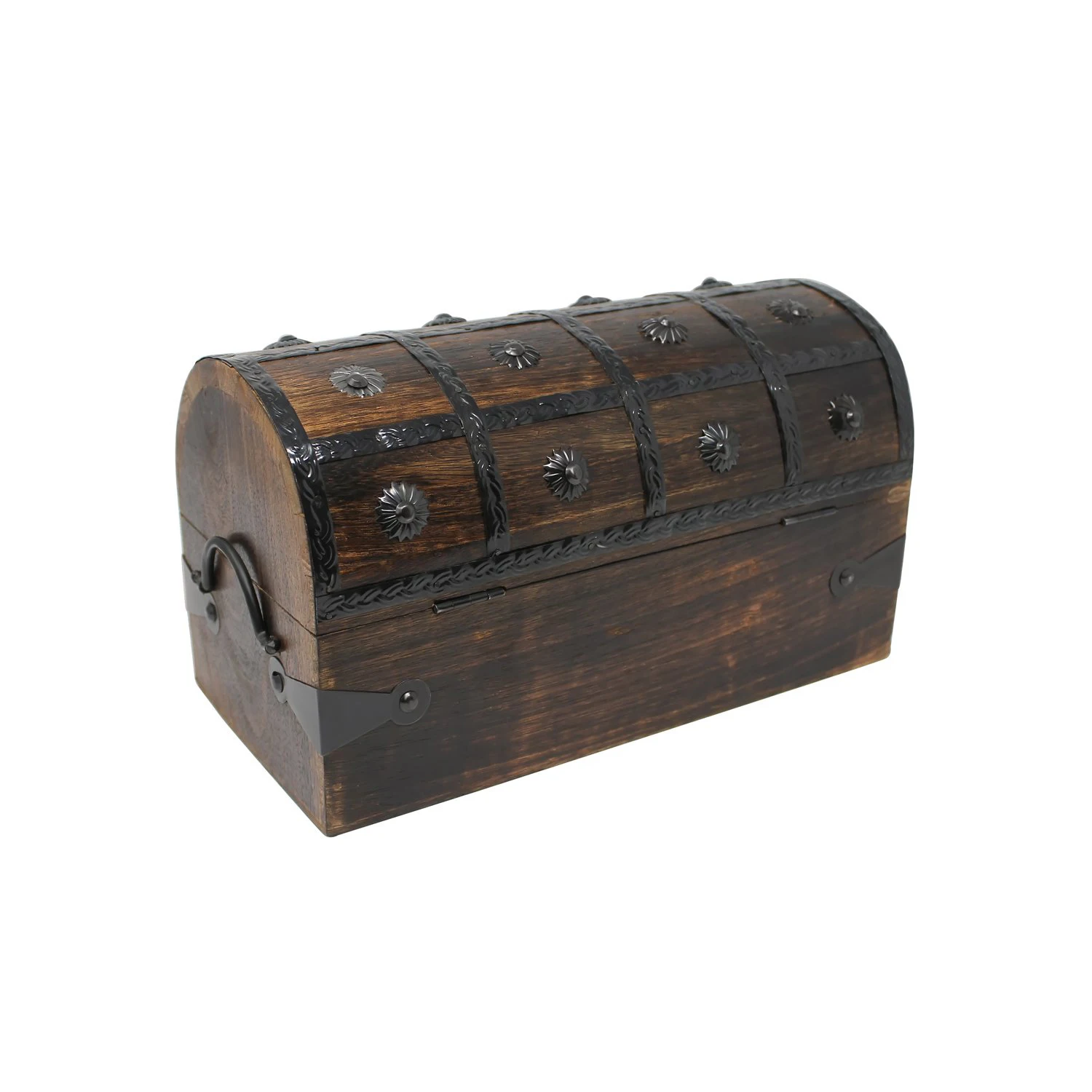 Винтажная деревянная коробка для хранения сокровищ