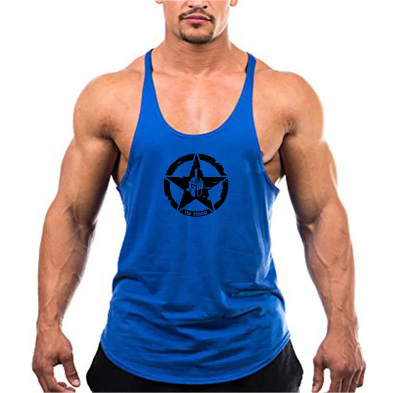 Professional Bodybuilding stringer tank top Mens Cotton Gym sleeveless shirt men Fitness Vest Running Singlet workout tanktop