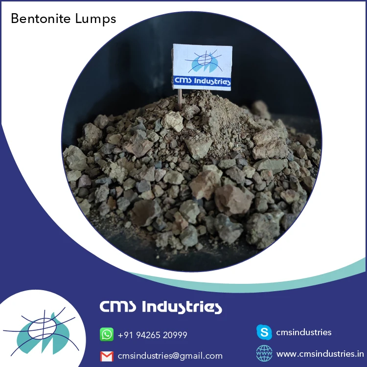 White Lumps Bentonite from India