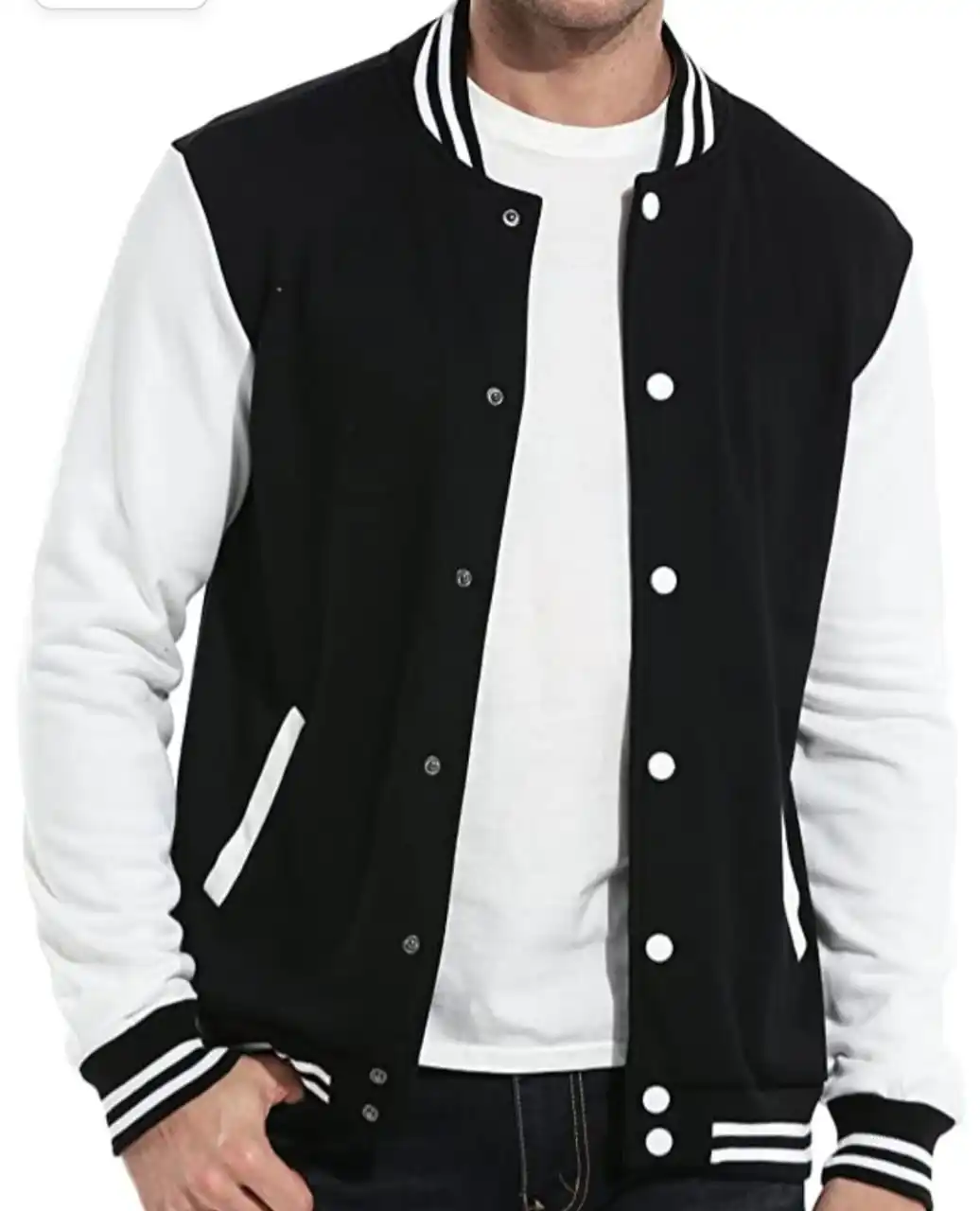  Мужская Черная Куртка Varsity в бейсбольном стиле