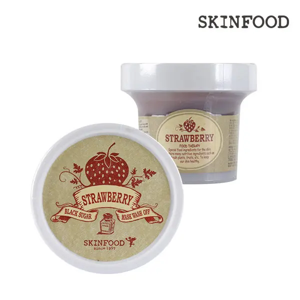 SKIN FOOD black sugar strawberry mask wash off 100g