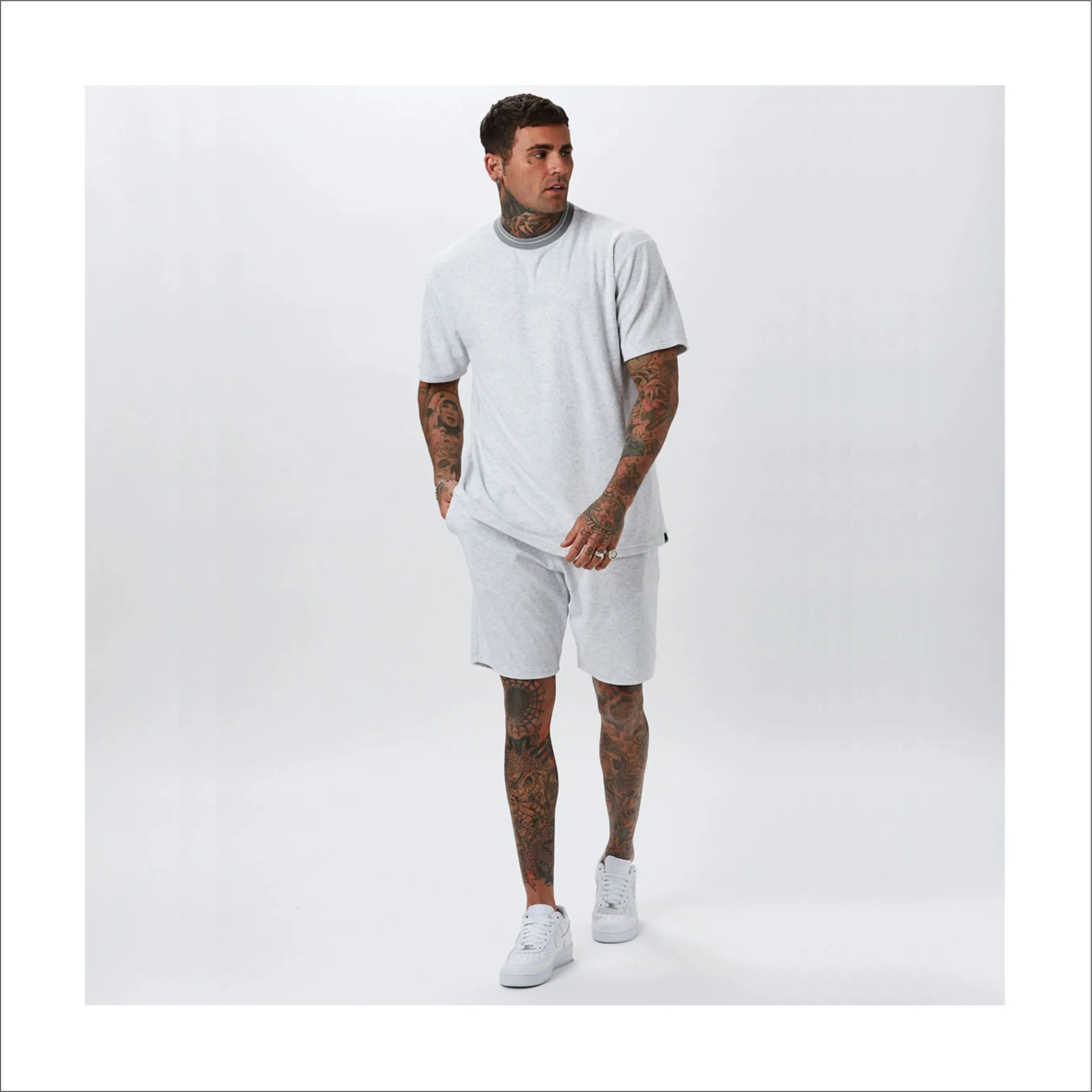 
T Shirts Shorts Factory Production Fashion Soft Breathable Black Digital Printing Pattern Logo 