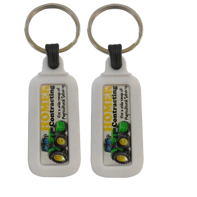 
Rectangular plastic Epoxy key holder key tag key fob 