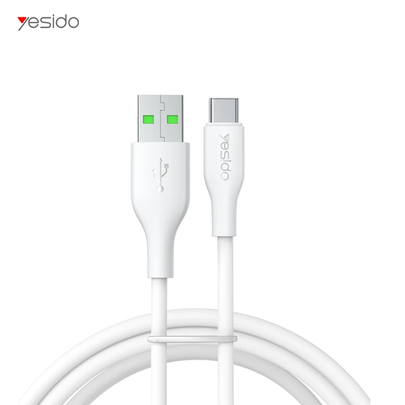 Кабель зарядный Yesido Tpe с поддержкой быстрой передачи данных Usb Type C 5 А 1 м