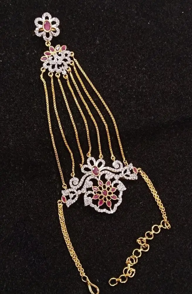 Custom Cubic Zircon Jewellery earrings for women, Indian Chandelier Gold Plated Jewellery Earrings women