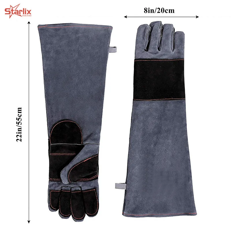 
Leather Thumb Crotch Reinforced Lining Heat Resistant Welding Gloves Cow Split Protection Hand High Quality STARLIX INDUSTRIES 