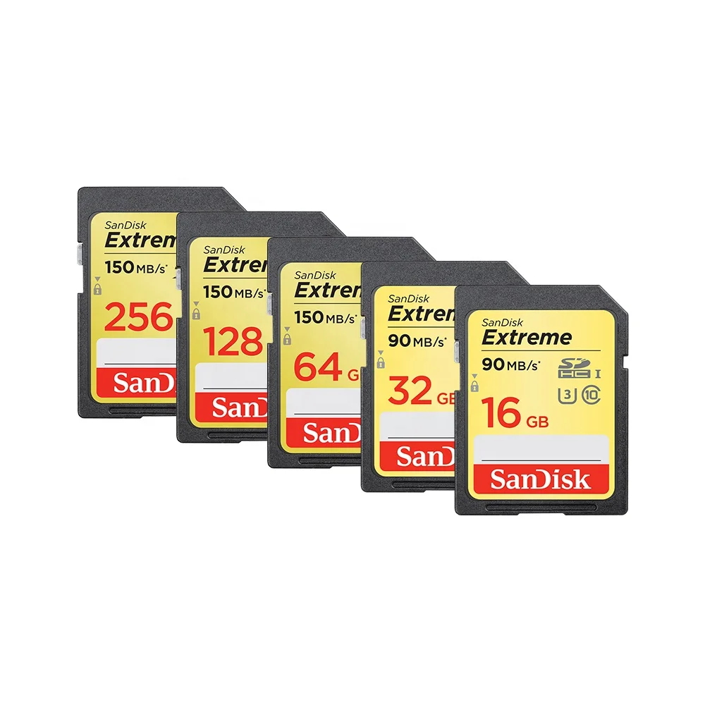 Оригинальный двойной флеш-накопитель SanDisk Extreme SD карта UHS-I U3 class10 памяти на 16