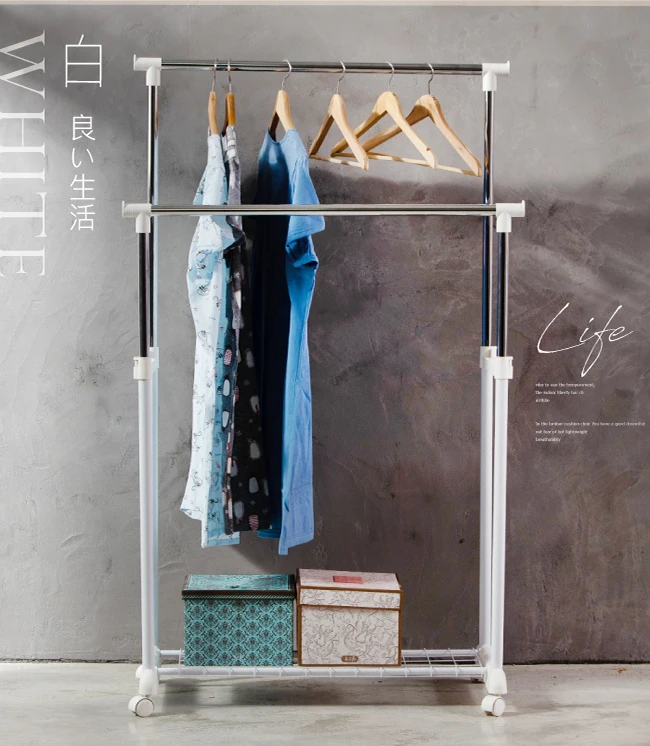 hanging clothes display rack