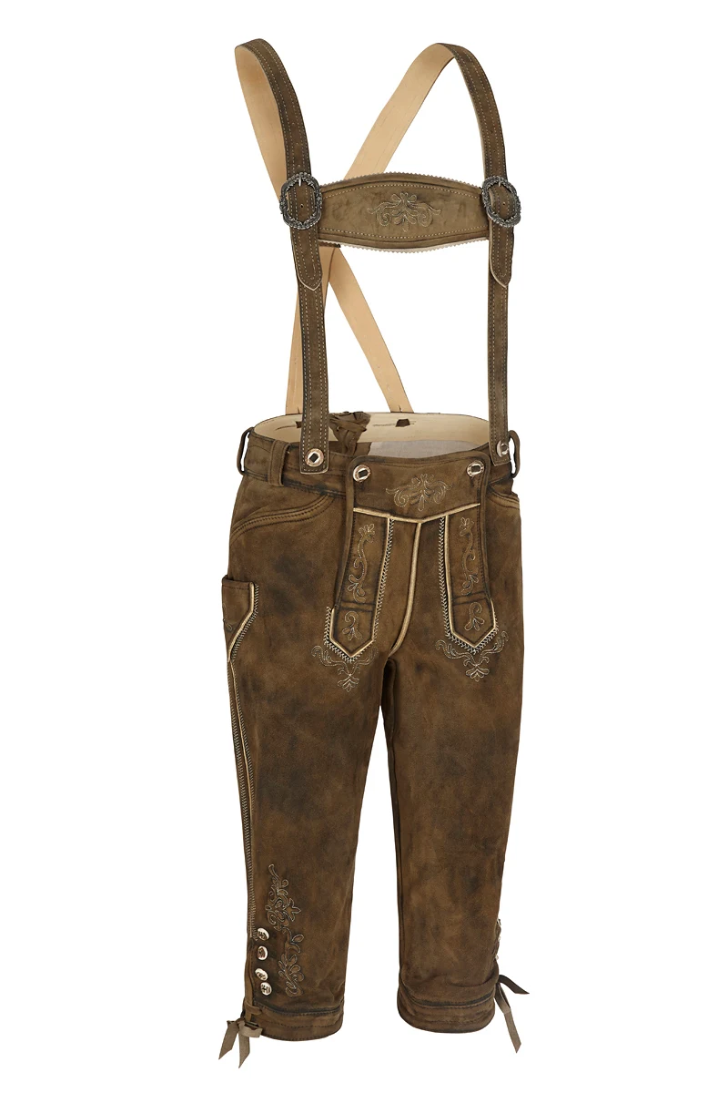 New Bavarian custom Lederhosen Knee Long Custom Embroidered Cow Suede Leather Made Men Lederhosen