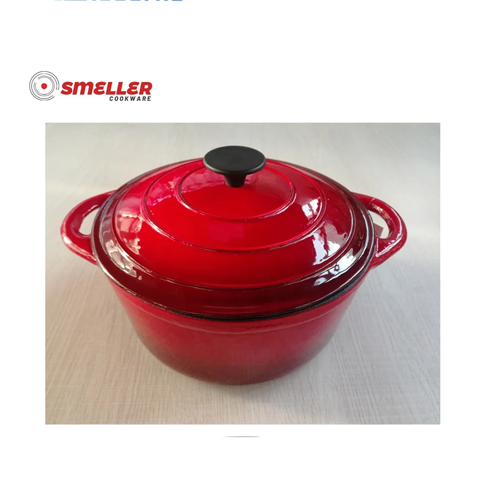 Amazon hot sells round cast iron Dutch oven with lid