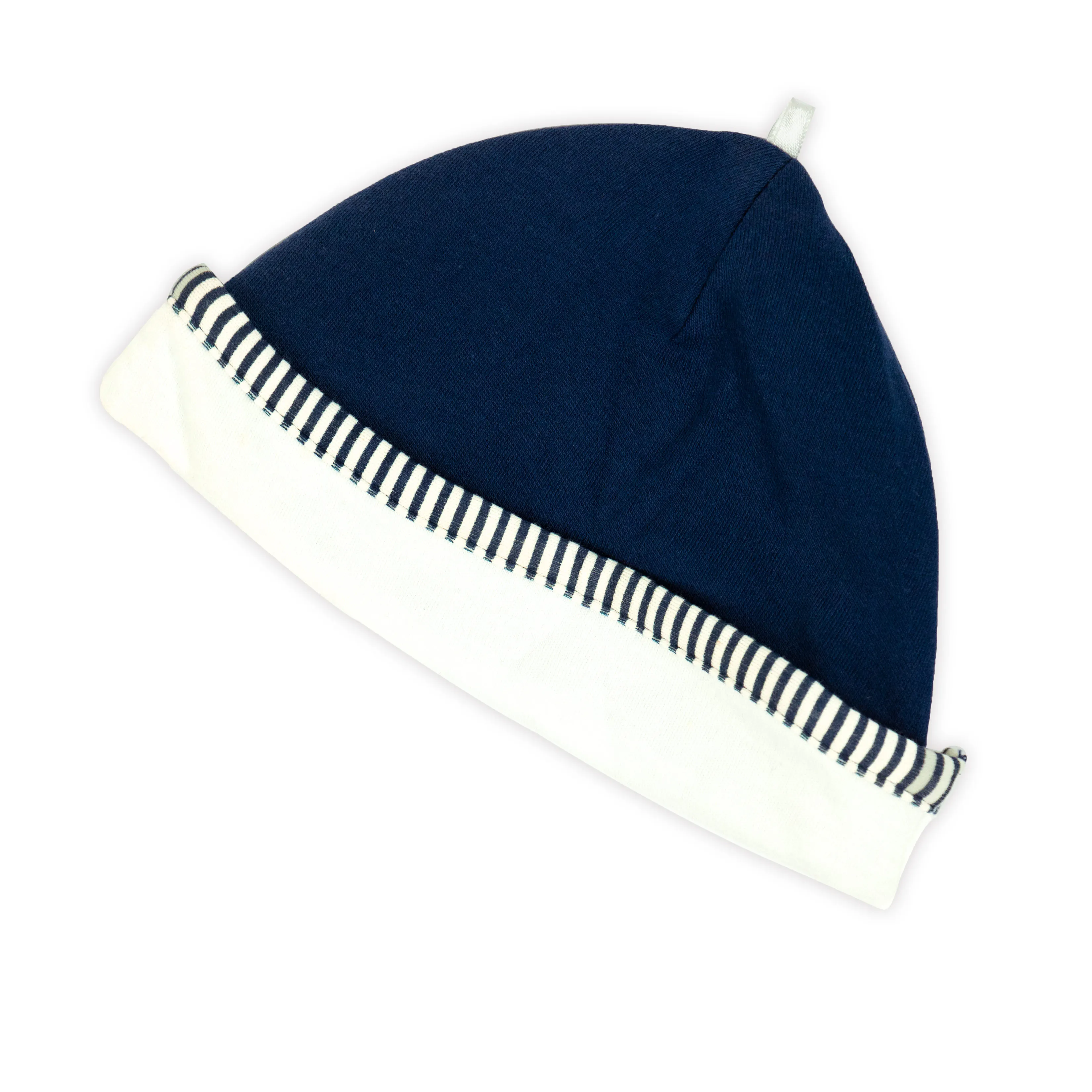 
JOYUAN GARMENT MANUFACTURER BR19081014 baby romper - COTTON NAVY BLUE DARK SAILOR kids 2 PIECES jumpsuit with BEANIE 