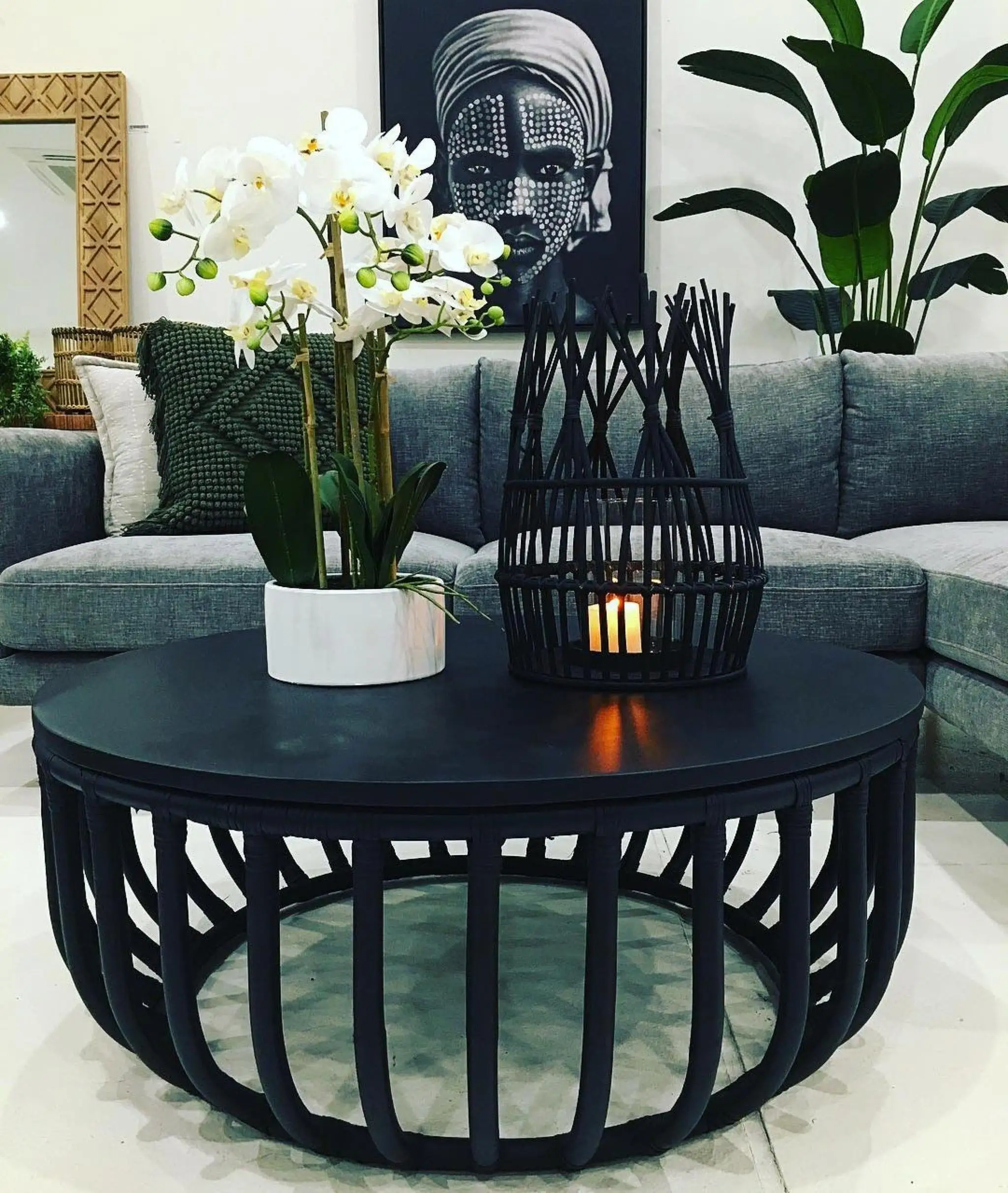 Wooden coffee table luxury home furniture modern cross metal rustic antique round bed sofa end side table handmade living room