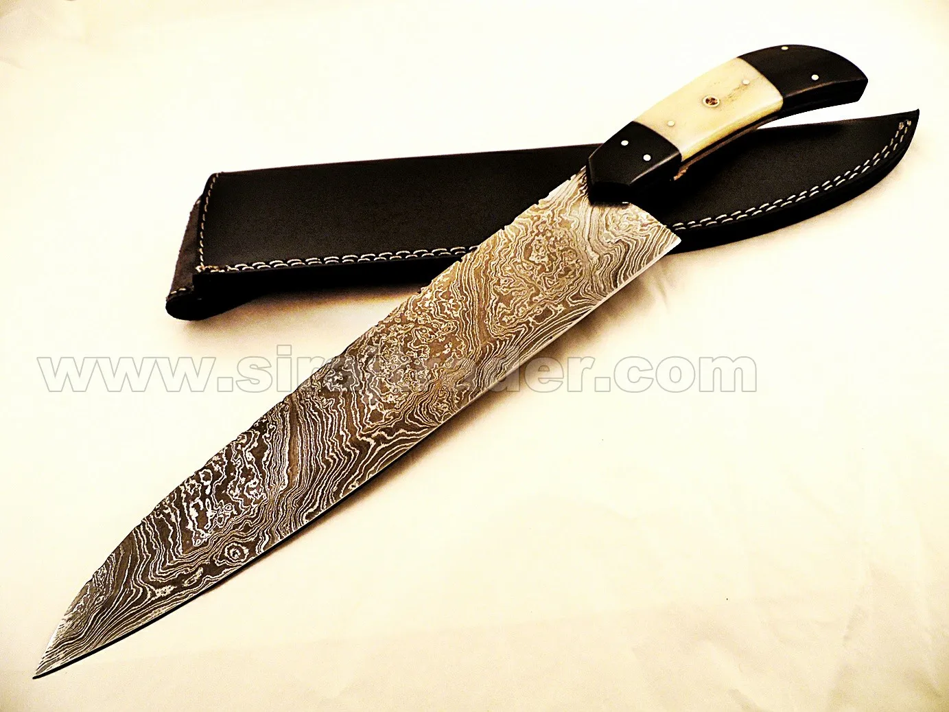 Профессиональные Кухонные Ножи ручной работы из дамасской стали кованые ножи с фиксированным лезвием ручка шеф-повара материал костяной и мозаика 10