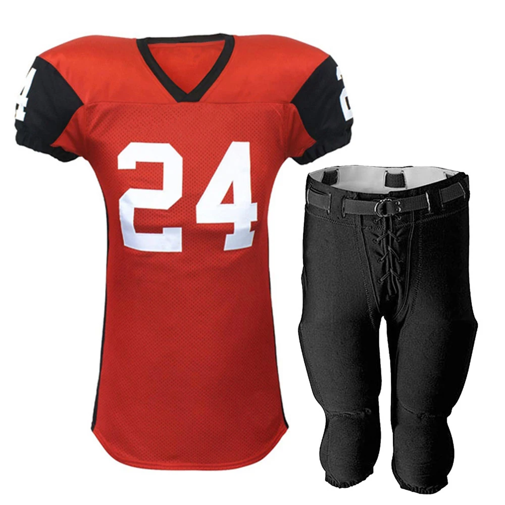 Youth American Football Uniform Custom Design Jersey Hoodies Football Uniforms 7v7 Duffel Bag Shorts Shirts