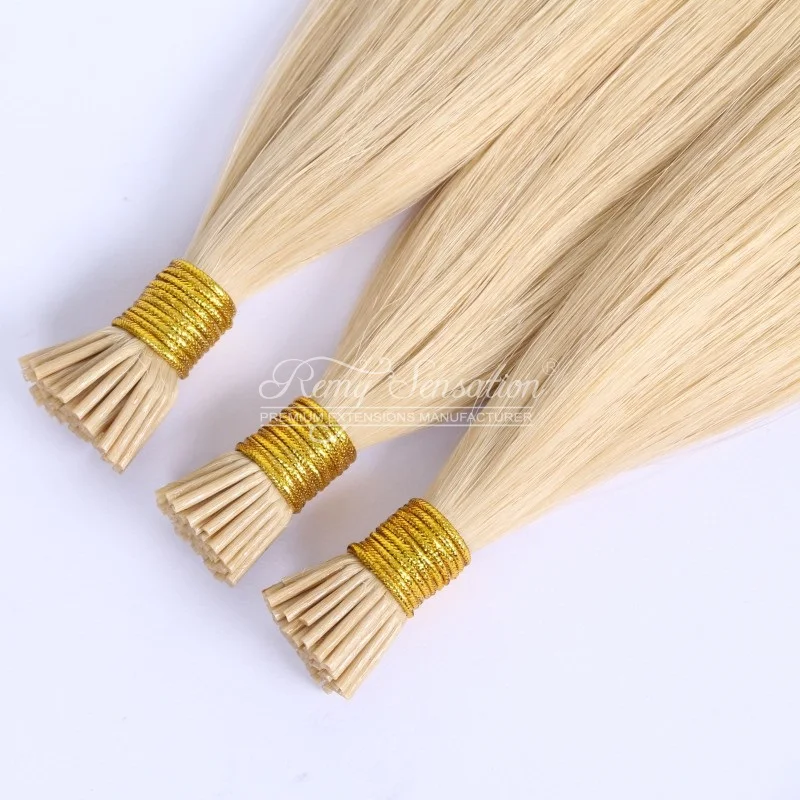 Распродажа наращивание человеческих волос I-Tip Fusion настоящие предварительно скрепленные кератиновые неповрежденные волосы