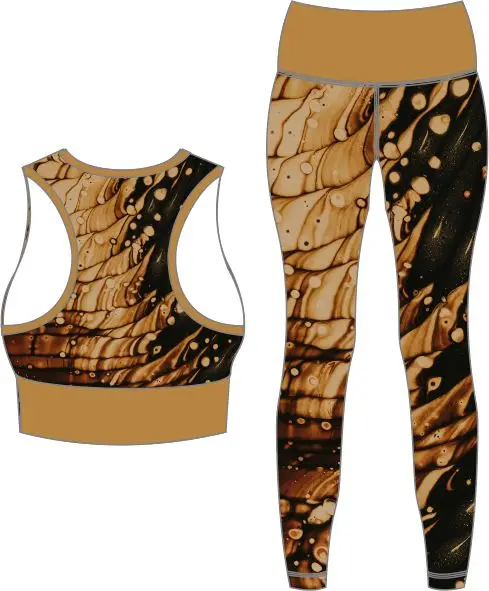  Это изготовленные на заказ с принтом завышенной талией подчеркивает фигуру леггинсы комплект женские спортивные штаны для занятий йогой Плотный бюстгальтер и леггинсы; Комплект одежды в стиле унисекс OEM изготовленный логотип