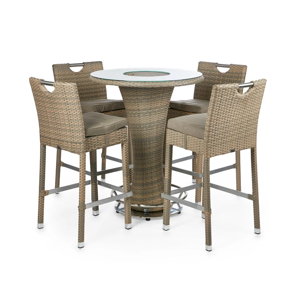 4 Seat Square Bar Set with Ice Bucket