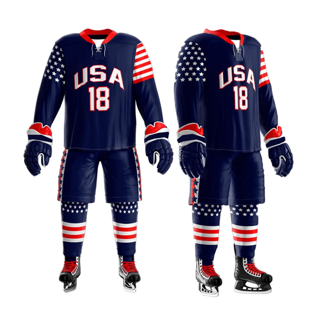 Custom Sports Wear For Team Ice Hockey For Male High Quality Ice Hockey Uniform Set with full customization