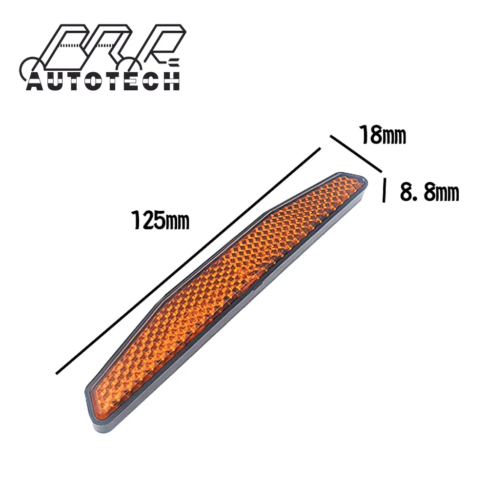 Emark ABS материал пластик скутер велосипед Мотоцикл аксессуары Янтарный отражатель