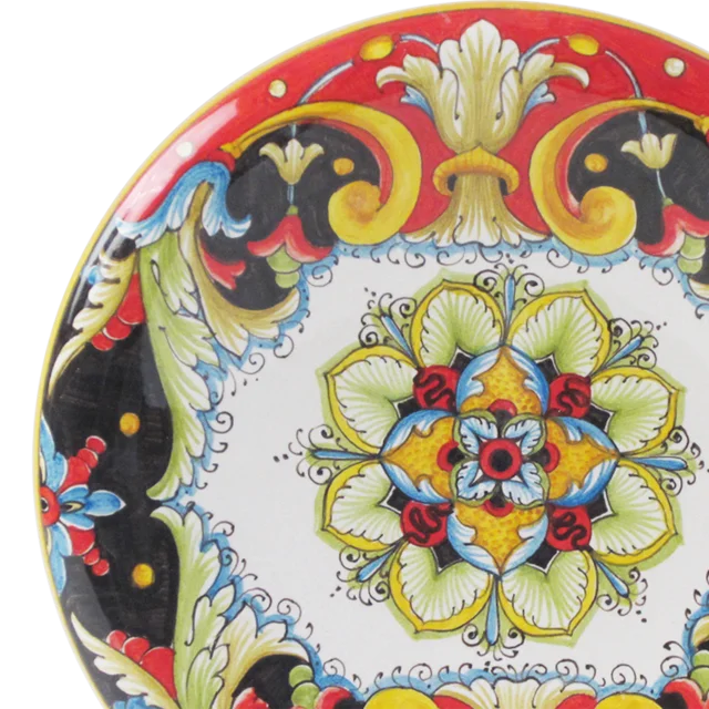 Italian Fine Arts Handmade wall hanging pottery plate ceramic decorative plates for home decoration