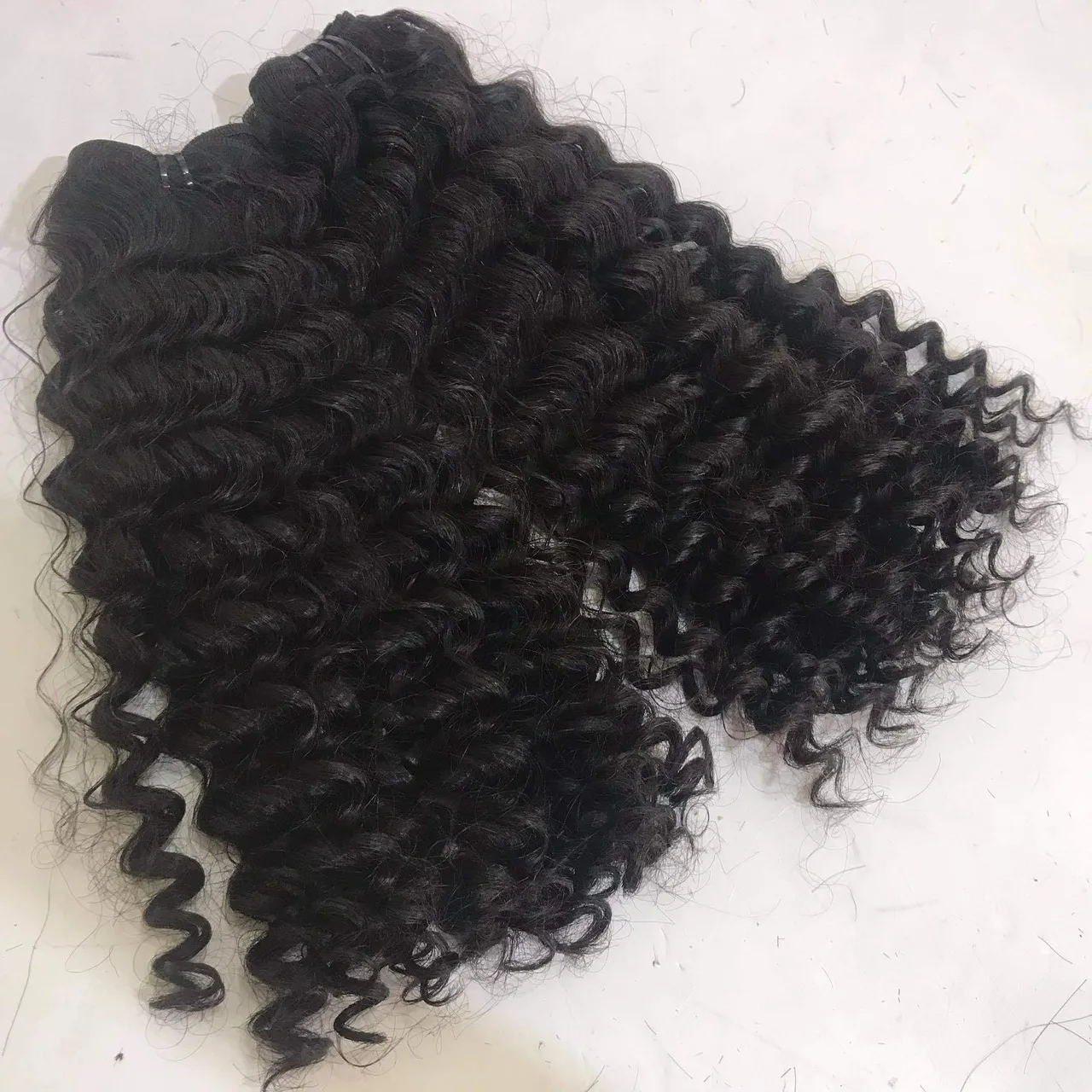 Best Seller High Quality Human hair extension Curly 1B virgin hair bundles, wholesale price Vietnam hair flat tip