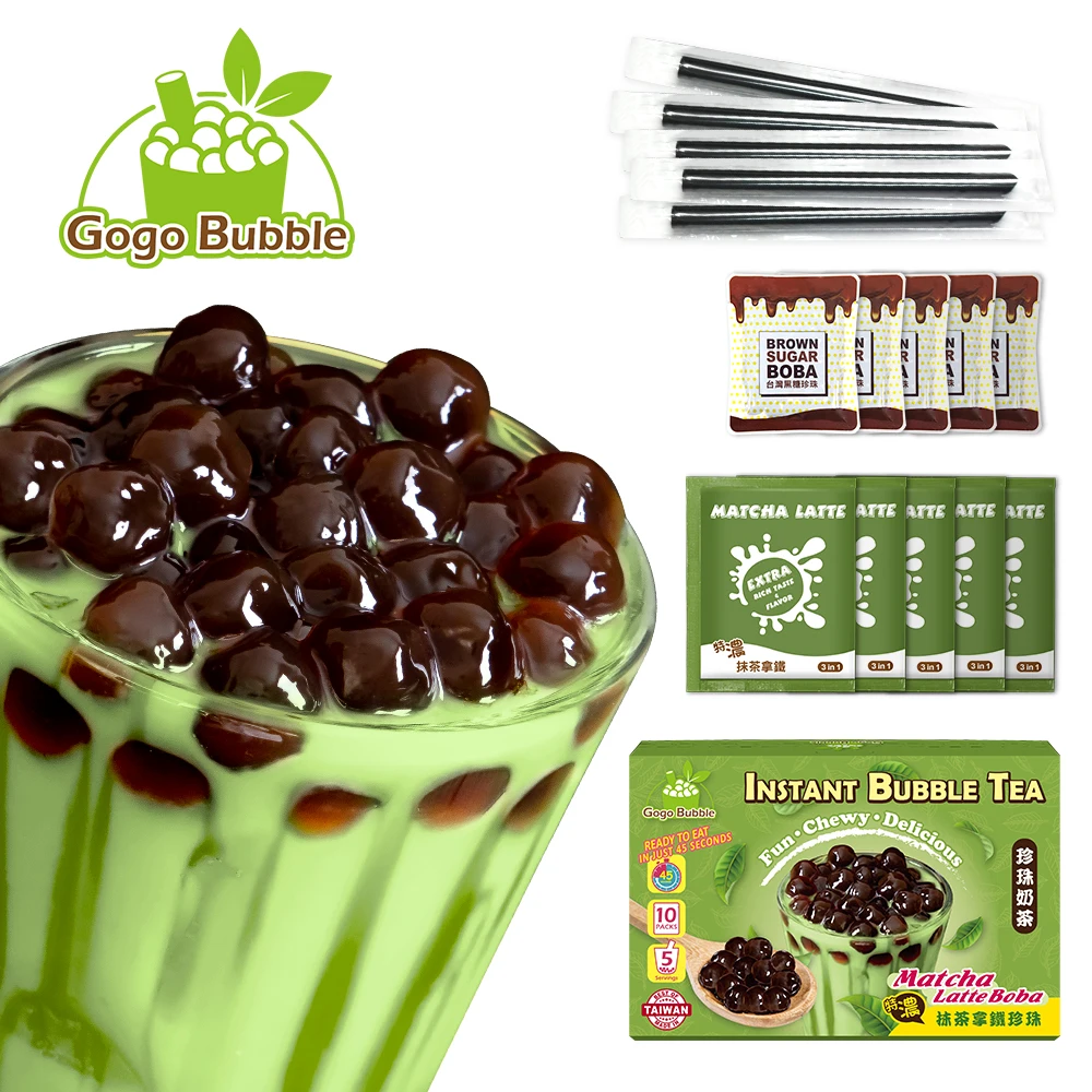 Taiwan Made Black tapioca pearl instant boba bubble tea kit