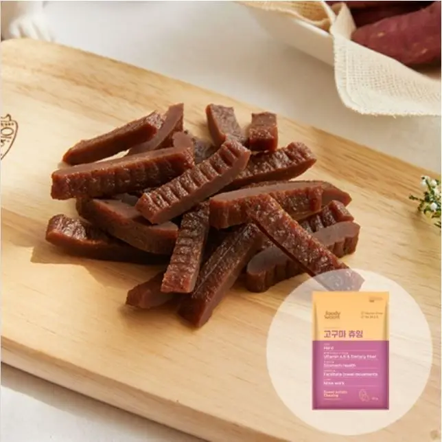  HACCP 100% натуральная Корейская Жевательная машина для домашних животных с высоким содержанием белка добавлен органический сухой корм низким жира сладкого картофеля