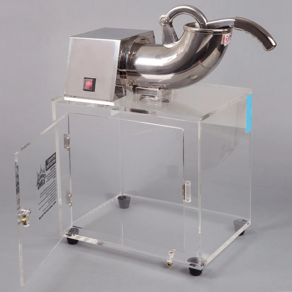 Electric Stainless Steel Snow Cone Maker Automatic Ice Crusher Machine Kitchenware with Customized Logo for Household Use