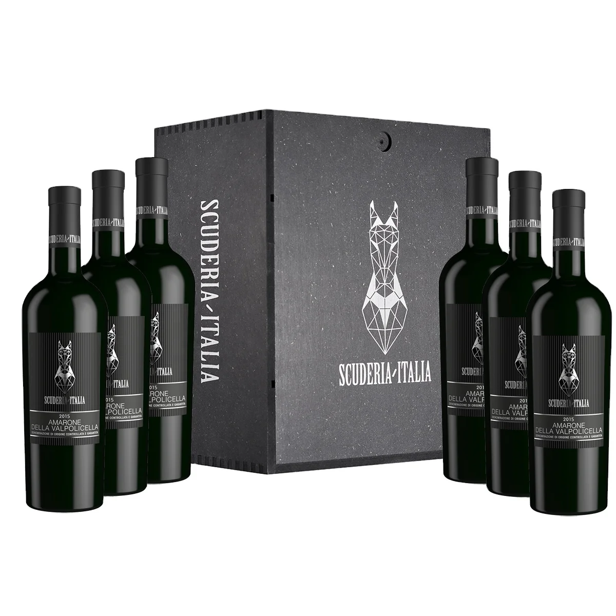 
AMARONE DELLA VALPOLICELLA DOCG 2015 0.75L 16% Scuderia Italia Prestigious Italian Red Wine 0.75L in WOODEN BOX 