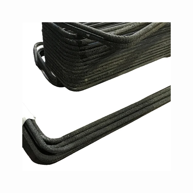 Bent composite rebar frame elements with quartz coating with improved adhesion to concrete, fiberglass rebar