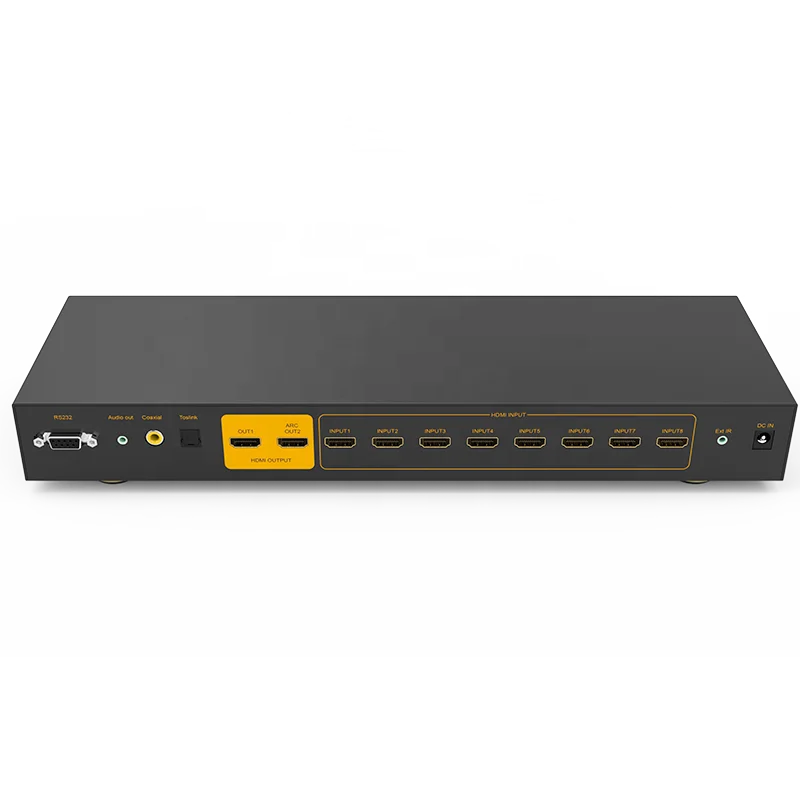  Hdmi переключатель с пультом дистанционного управления 8 в 1/2 коаксиальный/3 5 мм аудио HDMI 1 4