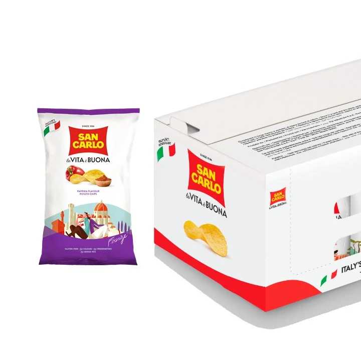 San Carlo paprika potato chips gr 150 Italian premium quality