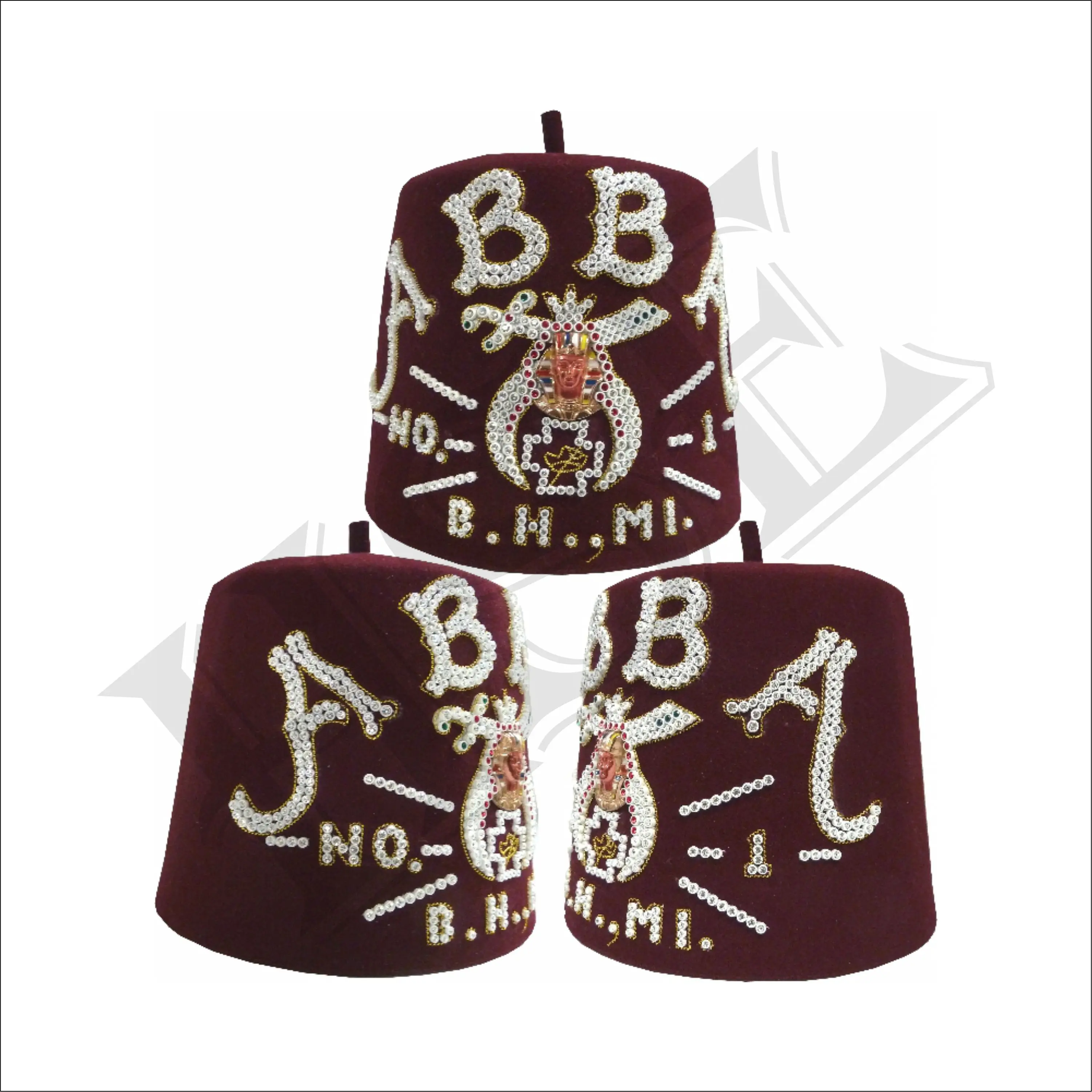 MASONIC REGALIA SHRINER FEZ ISLAM SINGLE ROW