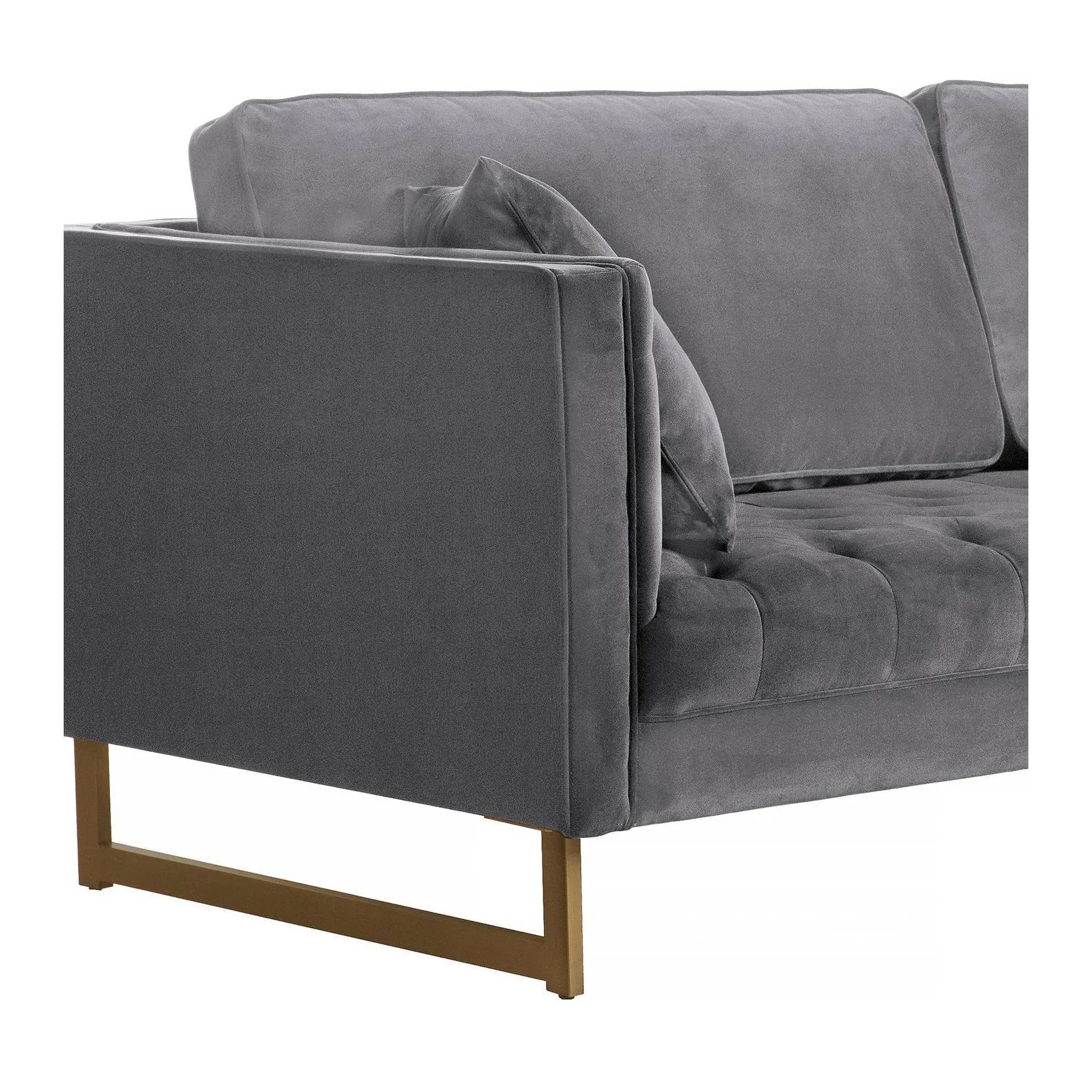 Высококачественный бархатный современный диван HOMA с латунными ножками