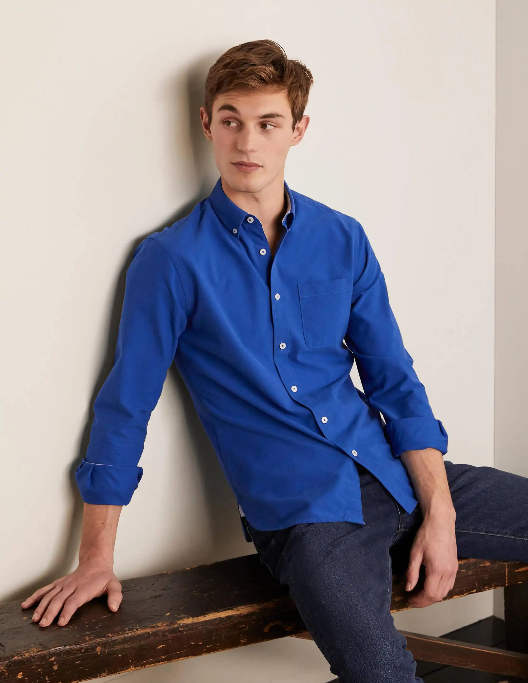 wholesale latest design 100% pure cotton long sleeve formal dress fashion shirt custom slim fit style casual shirt for men