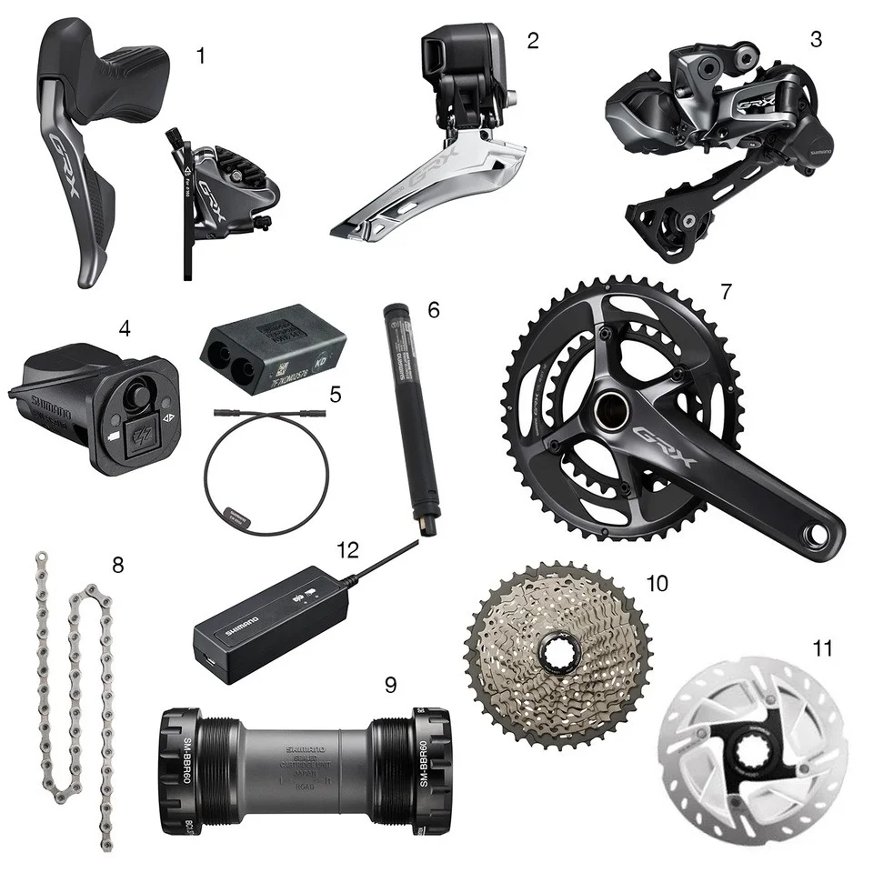 BUY 2 GET 1 FREE New S-Shimanos- GRX Di2 Gravel RX815 1x11 40 Groupset