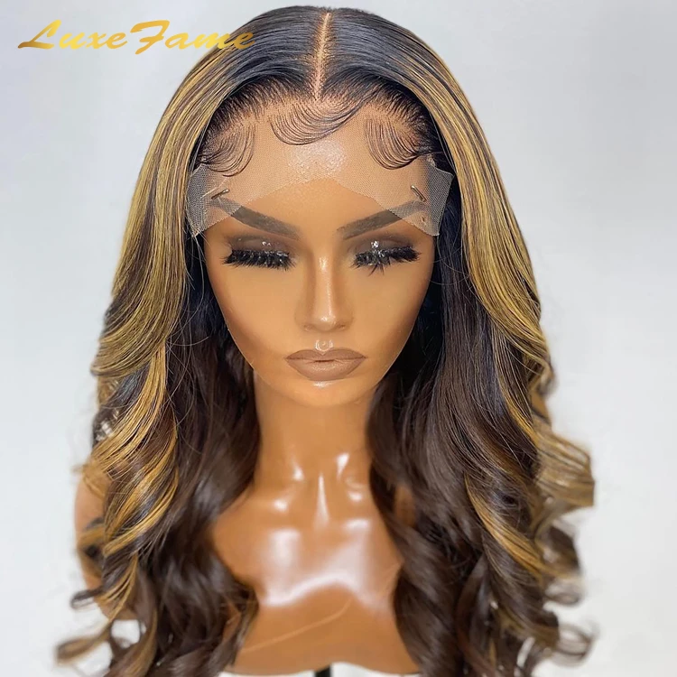 
P4/27 Highlight Color Hd Lace Front Human Hair Wig,Wholesale Hd Full Lace Human Hair Wig,Brazilian Colored Virgin Human Hair Wig 